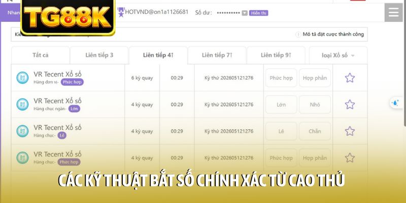 Các kỹ thuật bắt số chính xác từ cao thủ